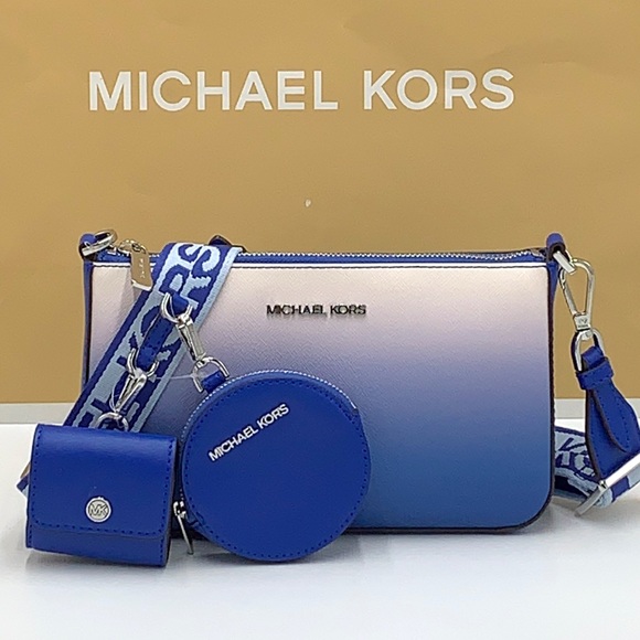Michael Kors Handbags - MICHAEL KORS SMALL XBODY SHOULDER BAG W TECH ATTCH ELECTRIC BLUE MULTI COLOR
